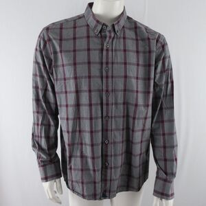 UNTUCKit Button Up Shirt Mens XL‎ Gray Long Sleeve Cotton